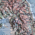 Great Britain 1955 3D Raised Relief Map - Muir Way - 3D
