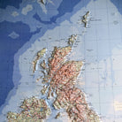 Great Britain 1955 3D Raised Relief Map - Muir Way - 3D