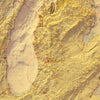 Great Lakes 1955 Shaded Relief Map