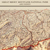 Great Smoky Mountains 1974 Shaded Relief Map