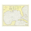 Gulf of Mexico Nautical Chart 1947