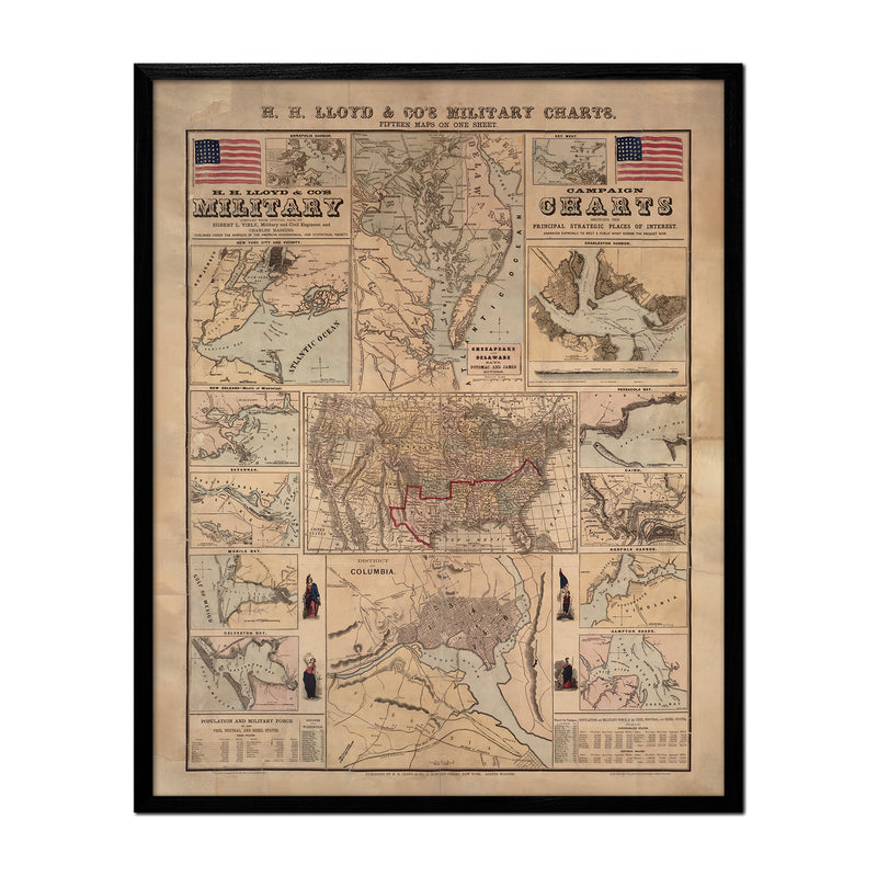 H.H. Lloyd Military Charts of Strategic Places of Interest - Muir Way - Vintage Map