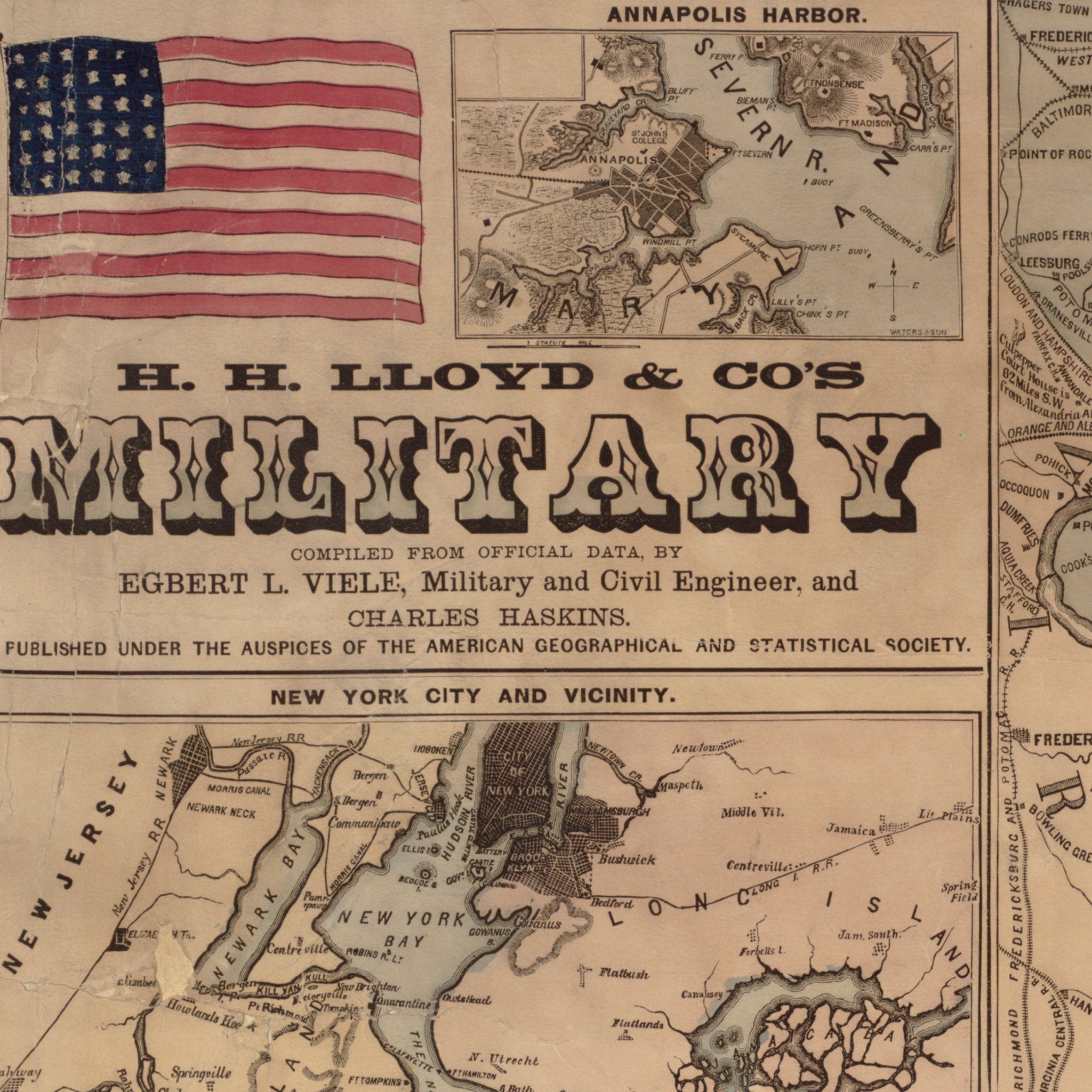 H.H. Lloyd Military Charts of Strategic Places of Interest - Muir Way - Vintage Map