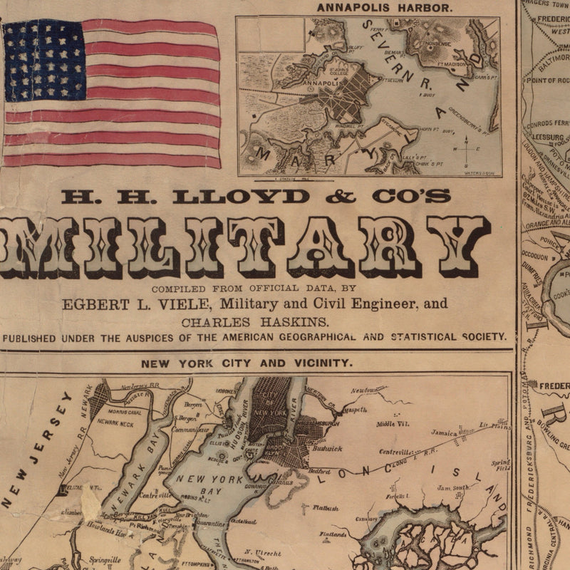 H.H. Lloyd Military Charts of Strategic Places of Interest - Muir Way - Vintage Map