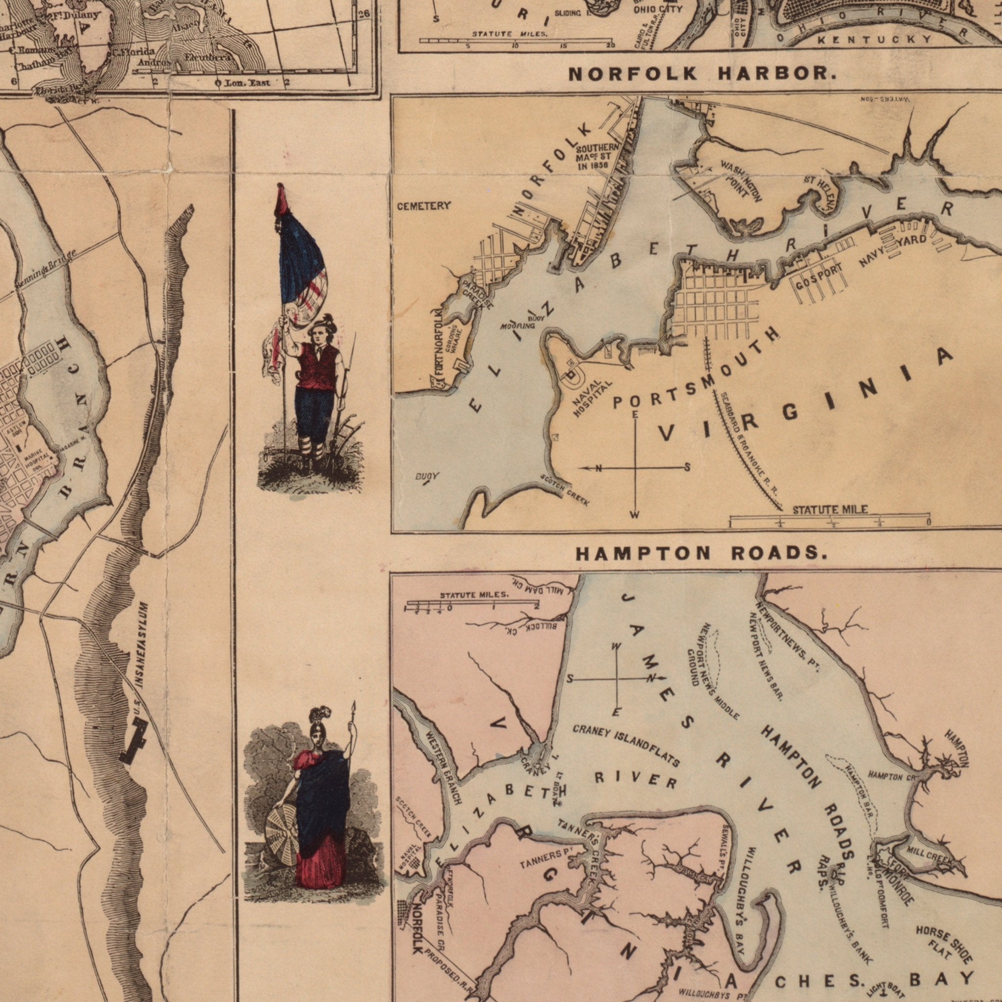 H.H. Lloyd Military Charts of Strategic Places of Interest - Muir Way - Vintage Map