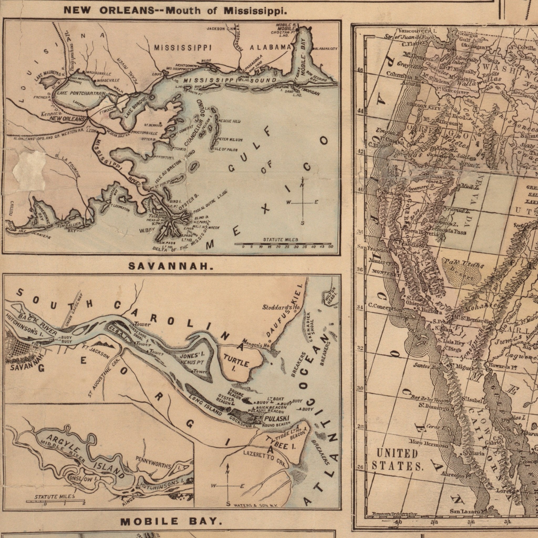 H.H. Lloyd Military Charts of Strategic Places of Interest - Muir Way - Vintage Map