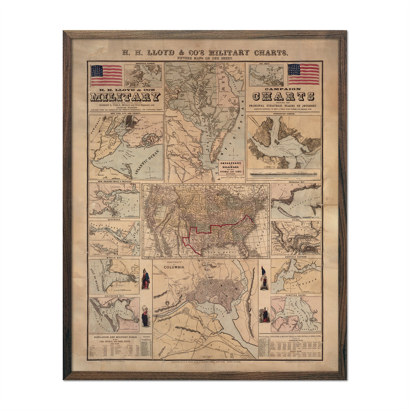 H.H. Lloyd Military Charts of Strategic Places of Interest - Muir Way - Vintage Map