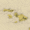 Hawaiian Islands Nautical Chart 1947
