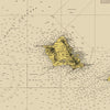 Hawaiian Islands Nautical Chart 1947