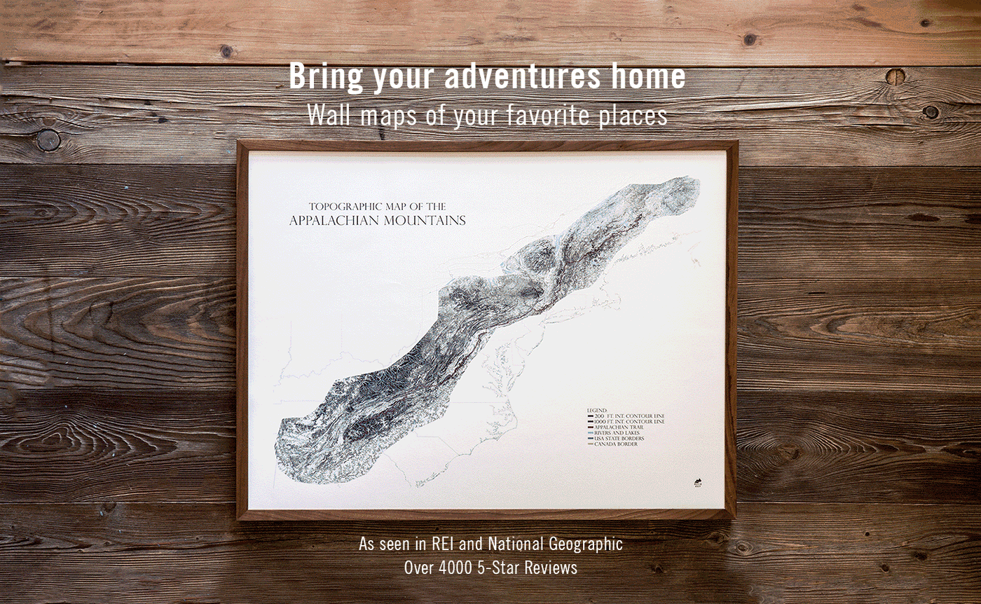 Elevation Maps, Topo Map Art, Relief Maps & More | Muir Way