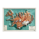 Iceland 1928 3D Raised Relief Map - Muir Way - 3D