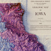 Iowa 1969 Shaded Relief Map