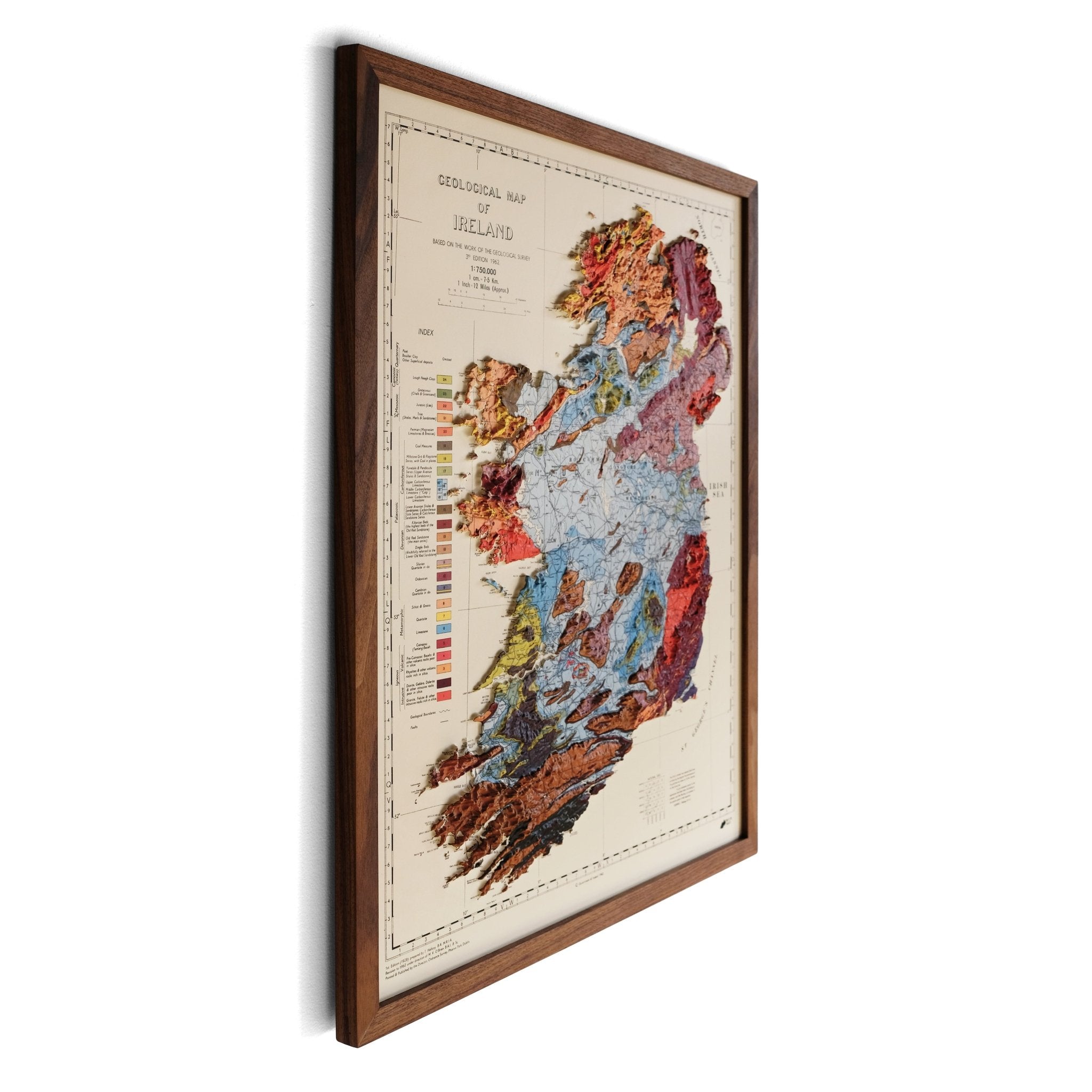Ireland 1962 3D Raised Relief Map - Muir Way - 3D