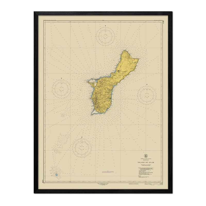 Guam Nautical Chart 1948 - Muir Way - Vintage Map