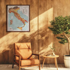 Italy 1966 3D Raised Relief Map - Muir Way - 3D