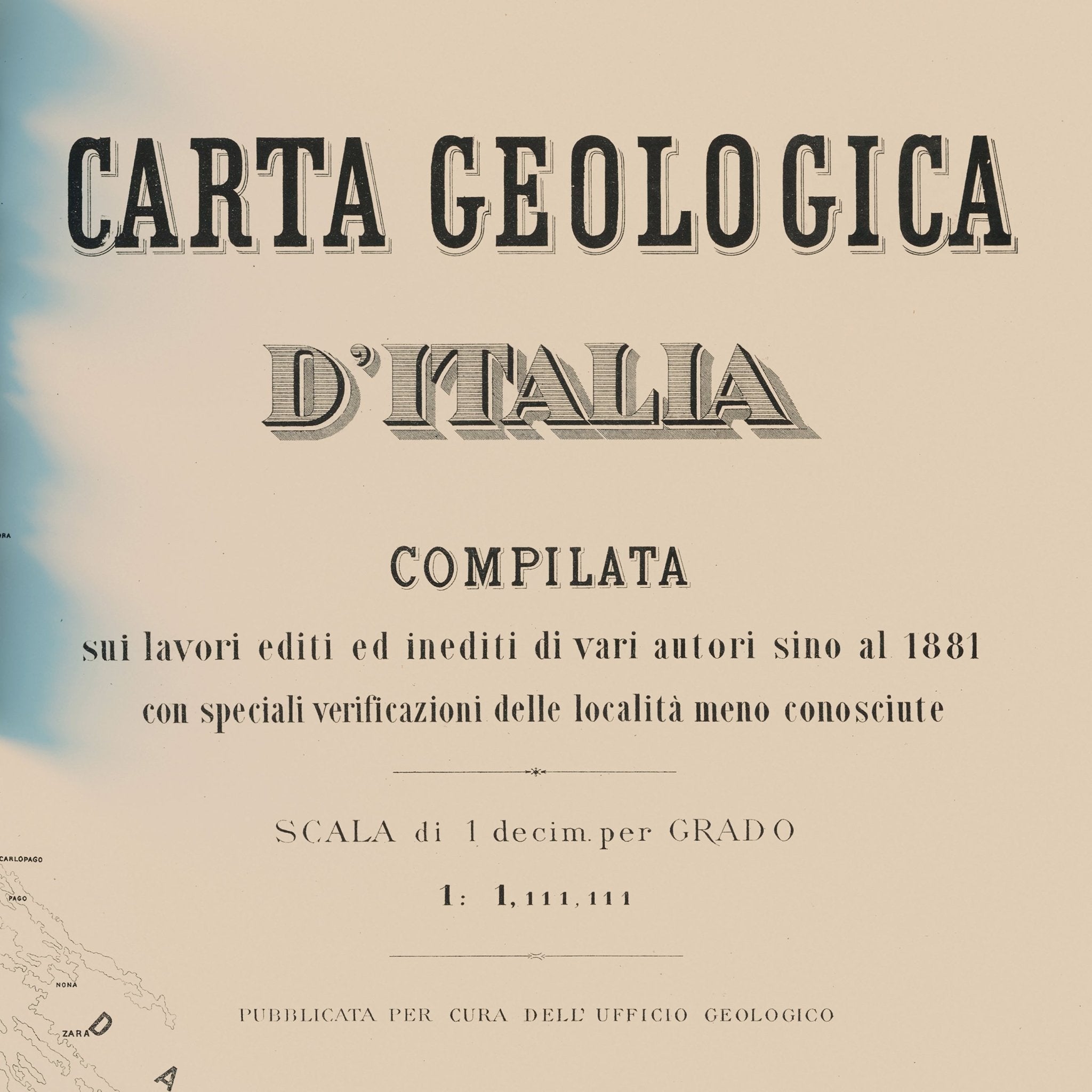 Italy 1881 Shaded Relief Map - Muir Way - Vintage Relief