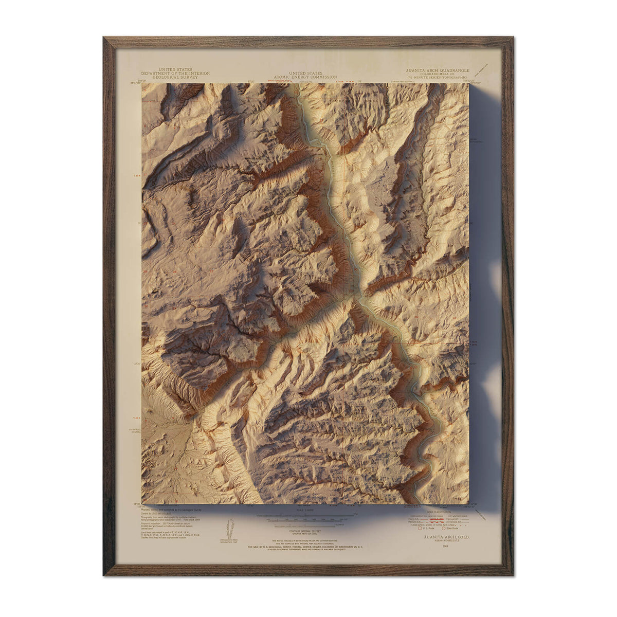 Vintage Juanita Arch, Colorado Relief Map (1949) | Muir Way