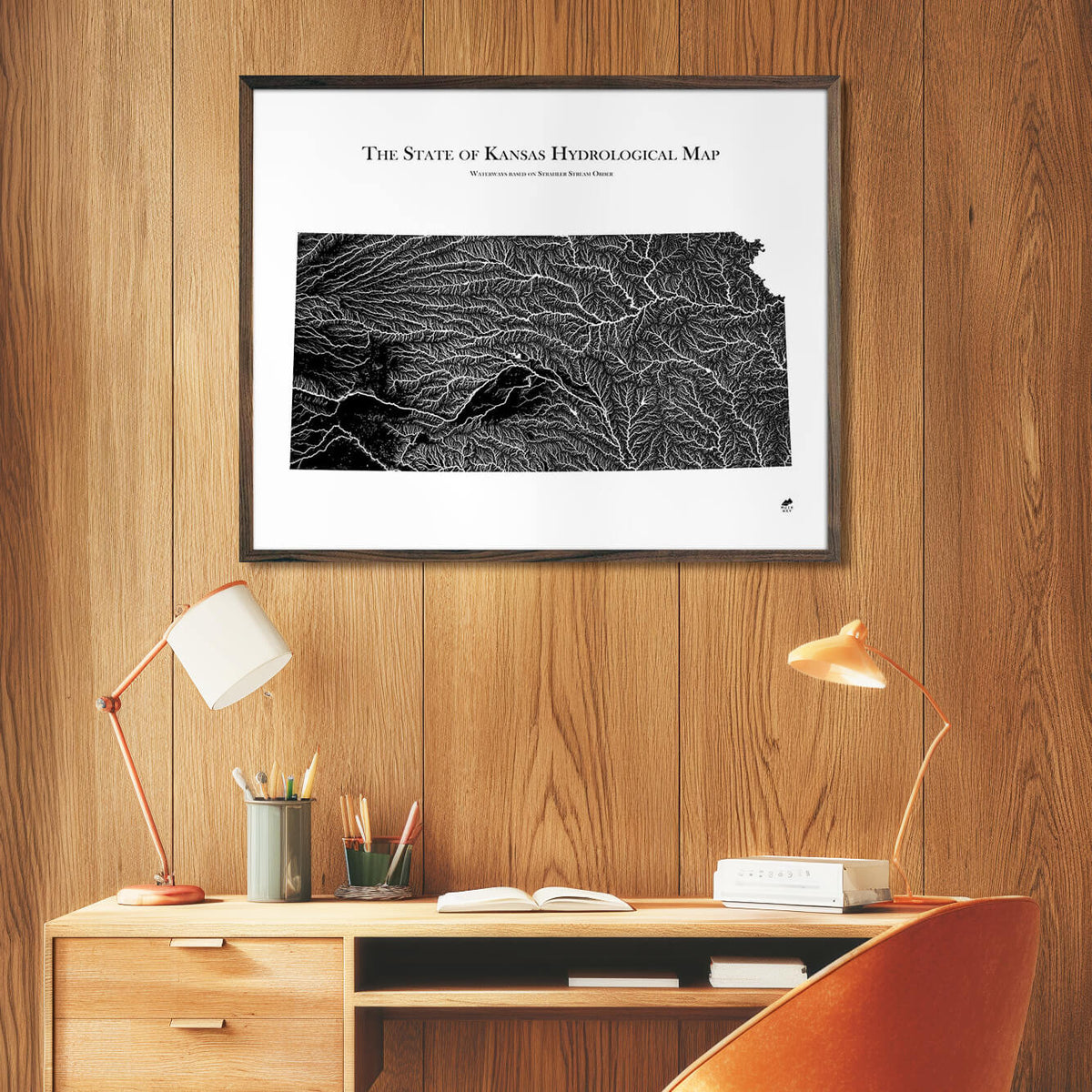 Stream Map Kansas Kansas Hydrology Series Map | Map of rivers, streams & more – Muir Way