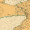 Lake Erie and Waterways between Lakes Ontario and Huron Nautical Chart 1910