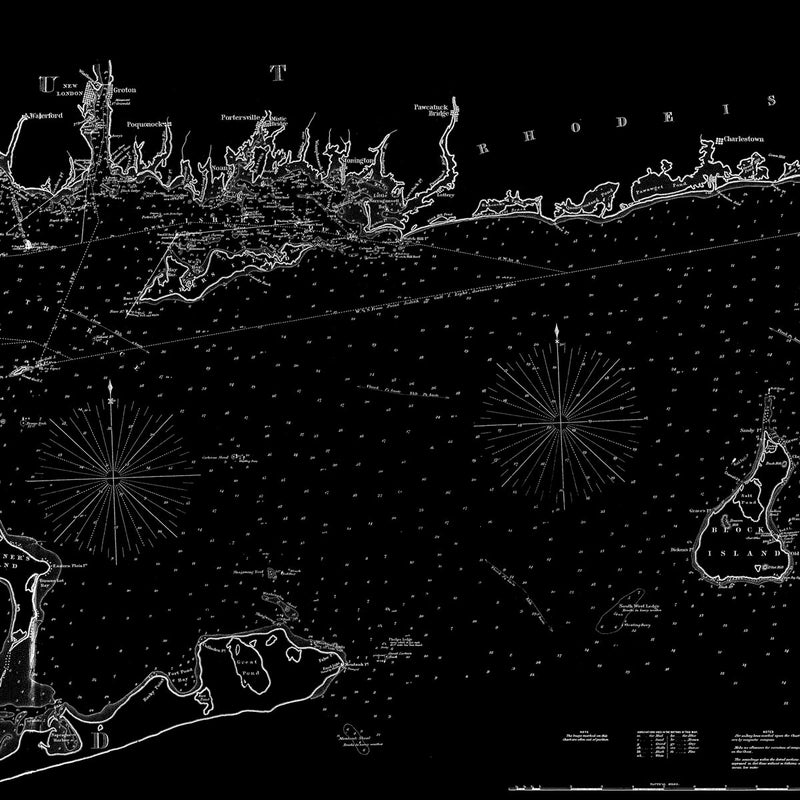 Long Island Sound Nautical Chart 1899 - Muir Way - Vintage Map