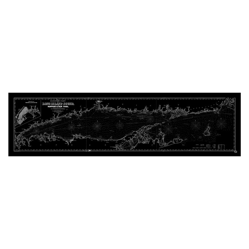 Long Island Sound Nautical Chart 1899 - Muir Way - Vintage Map