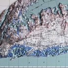 Long Island, NY 1913 3D Raised Relief Map - Muir Way - 3D