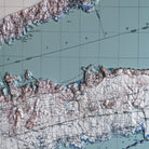 Long Island, NY 1913 3D Raised Relief Map - Muir Way - 3D