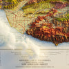 Los Angeles, California 1969 Shaded Relief Map