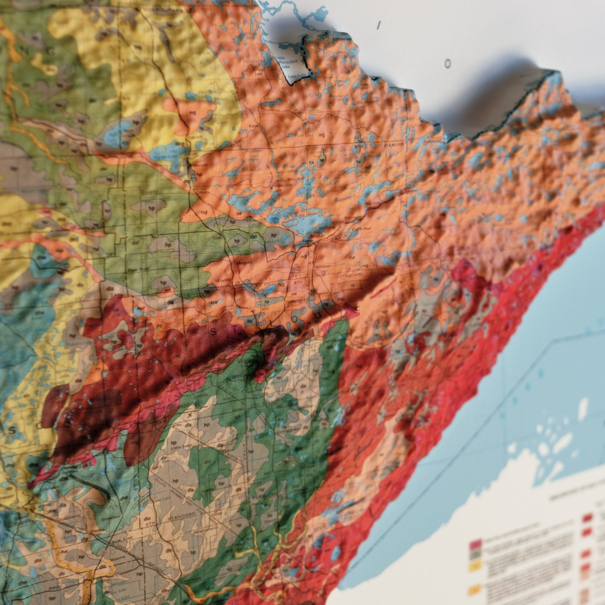 Minnesota 1982 3D Raised Relief Map - Muir Way - 3D