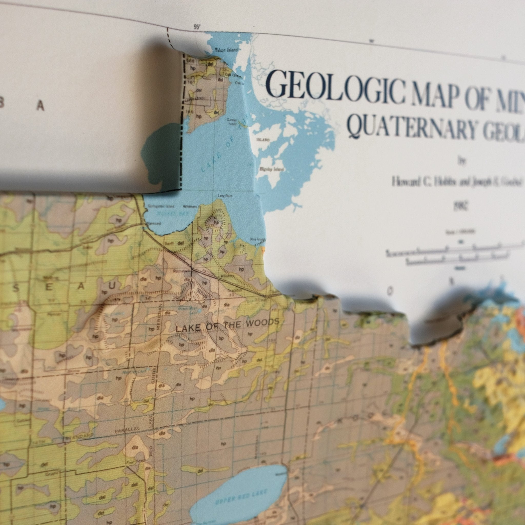 Minnesota 1982 3D Raised Relief Map - Muir Way - 3D