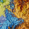 Missouri 1979 Shaded Relief Map