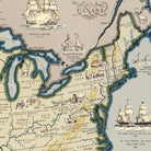 Map of the United States Showing Boundaries 1844 - Muir Way - Vintage Map