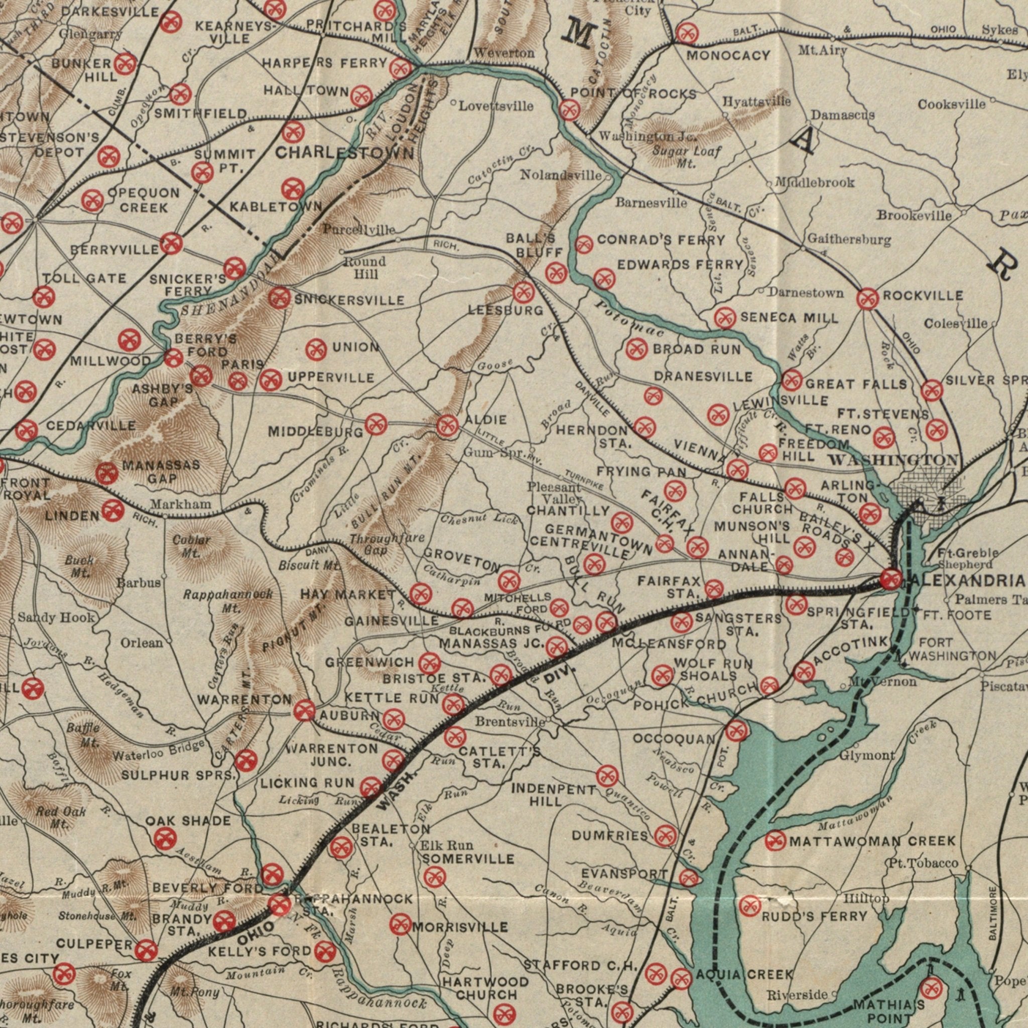 Map of the Civil War Battle Fields of Virginia - Muir Way - Vintage Map