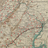 Map of the Civil War Battle Fields of Virginia