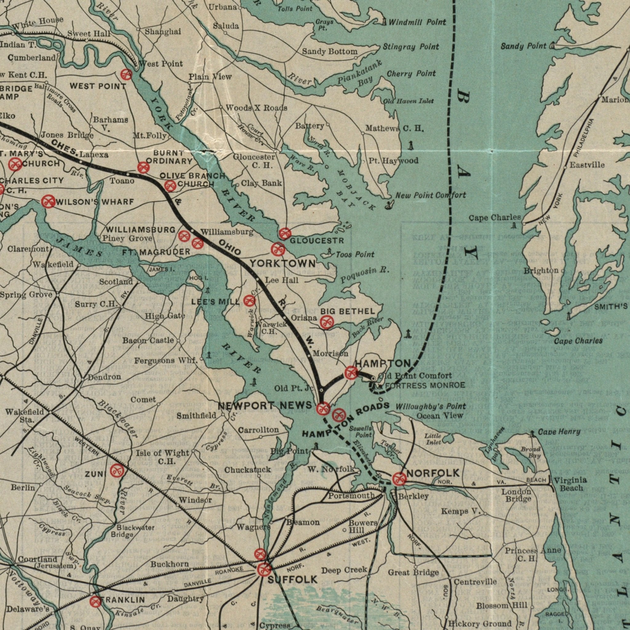 Map of the Civil War Battle Fields of Virginia - Muir Way - Vintage Map