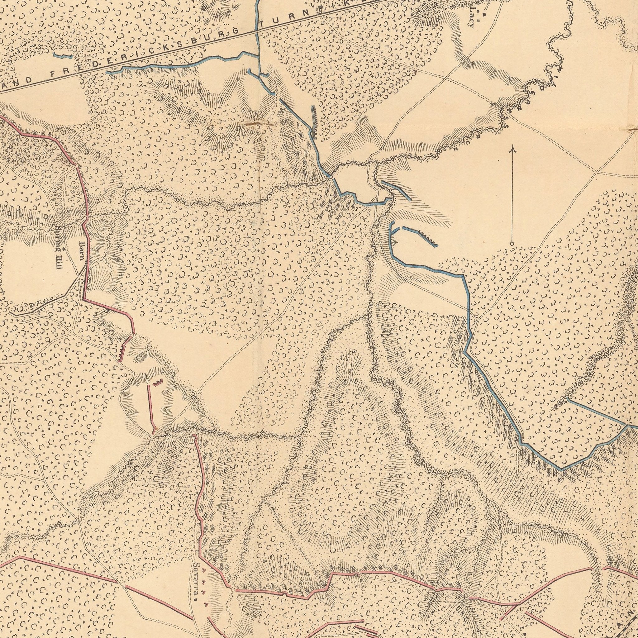 Map of the Battle Fields of Wilderness - Muir Way - Vintage Map