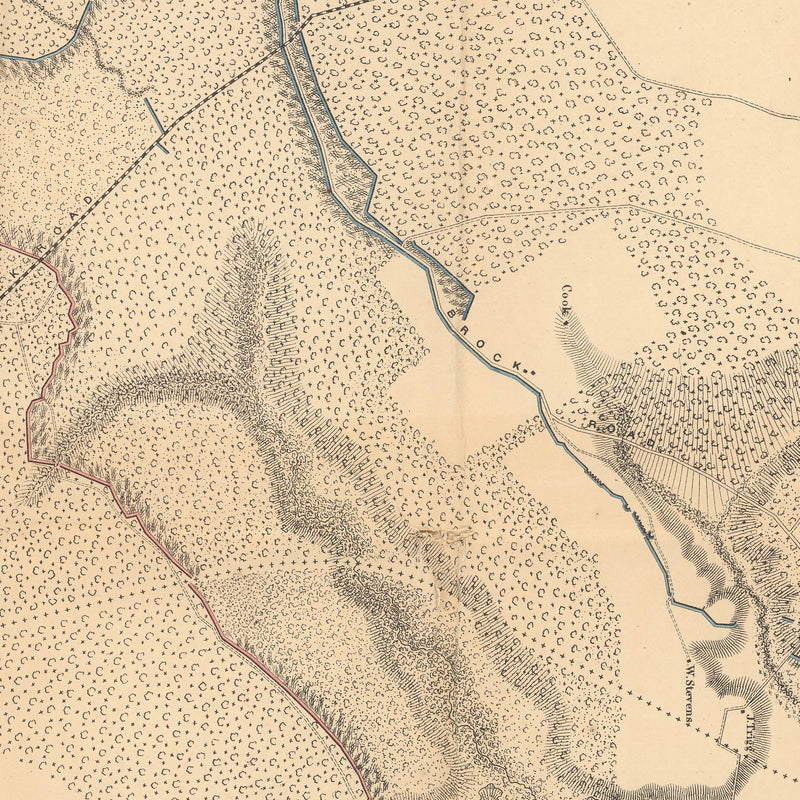 Map of the Battle Fields of Wilderness - Muir Way - Vintage Map