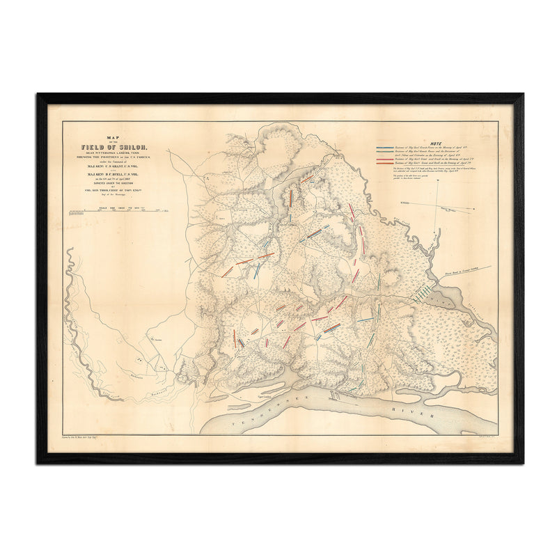 Field of Shiloh - Muir Way - Vintage Map