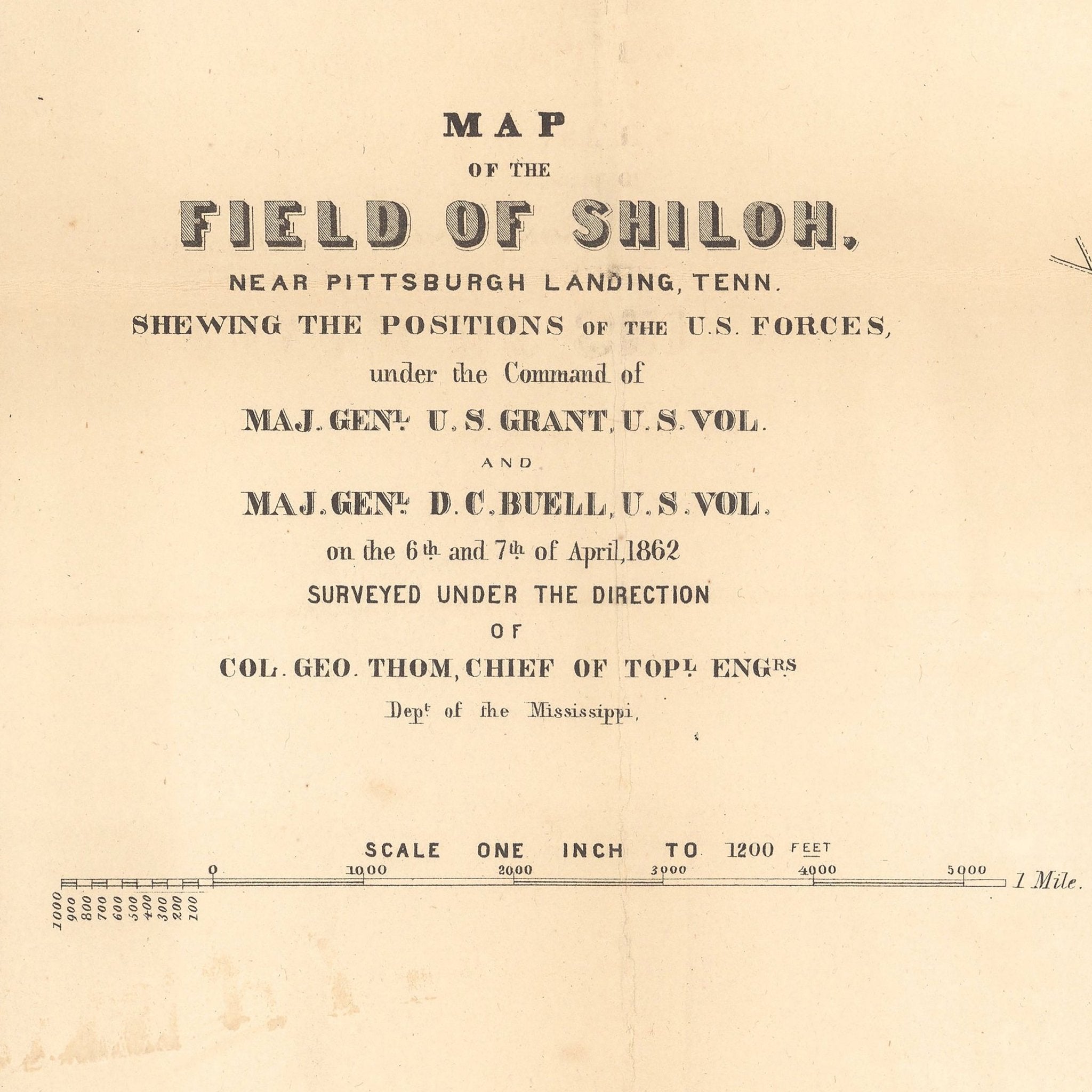 Field of Shiloh - Muir Way - Vintage Map