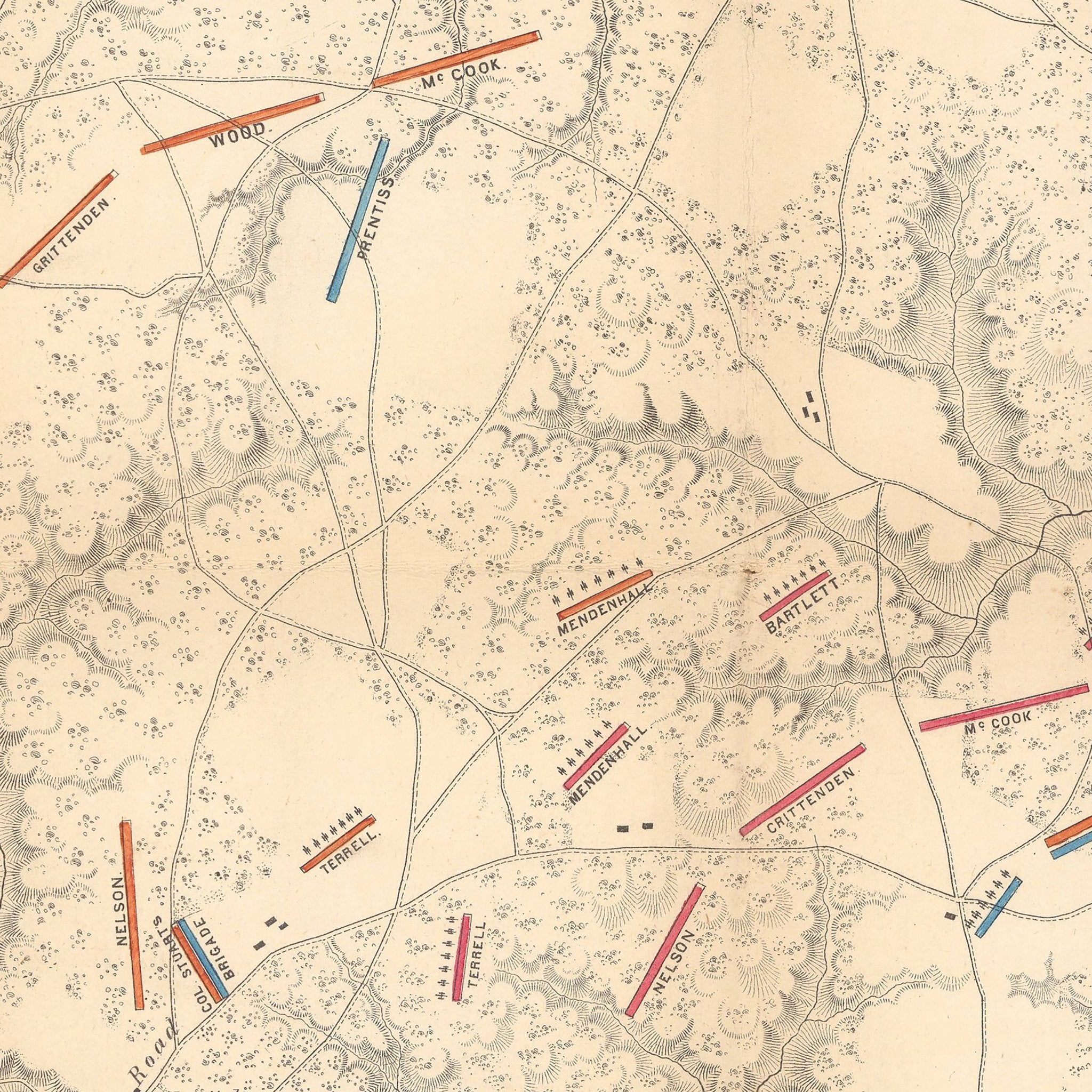 Field of Shiloh - Muir Way - Vintage Map