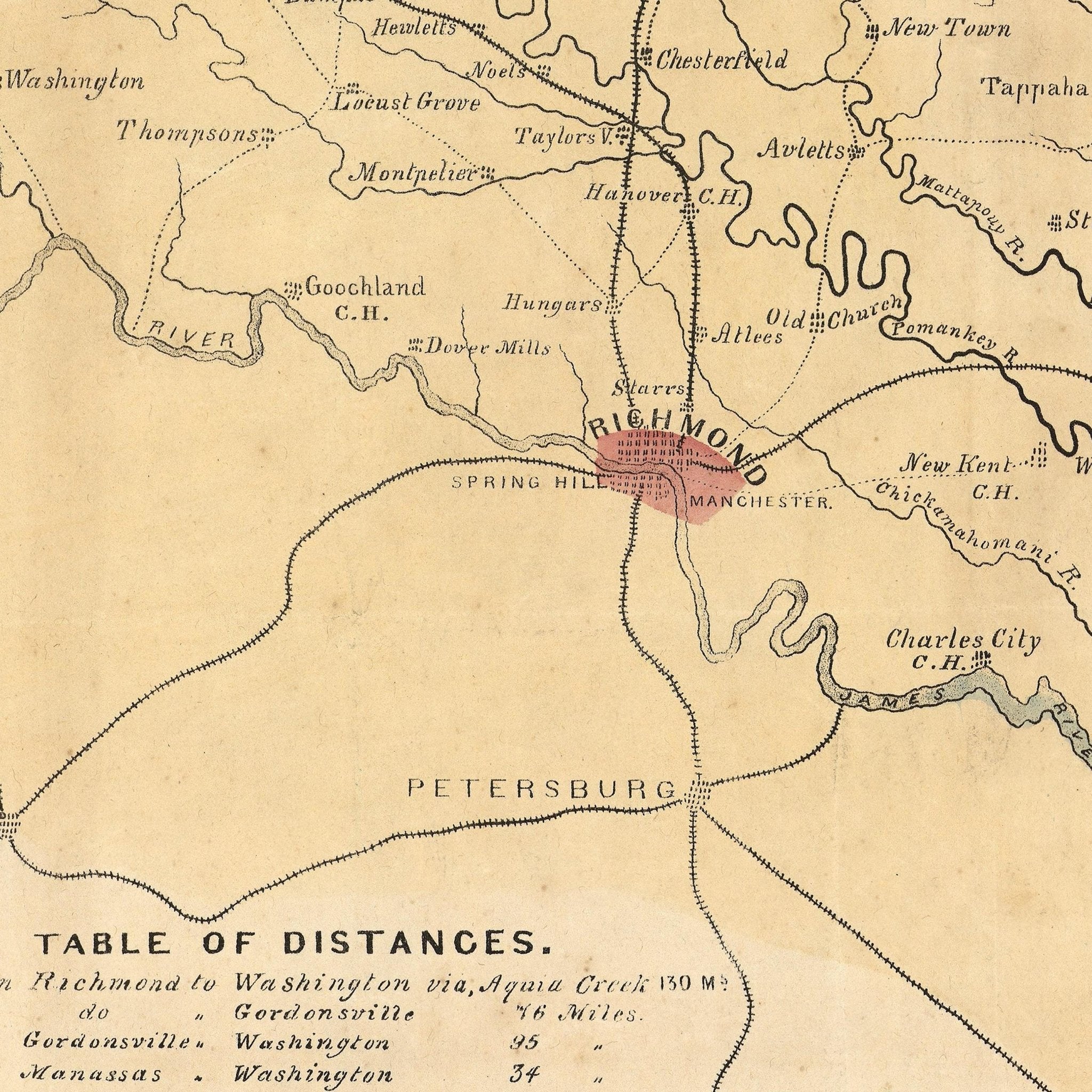 Map of the Seat of War - Muir Way - Vintage Map