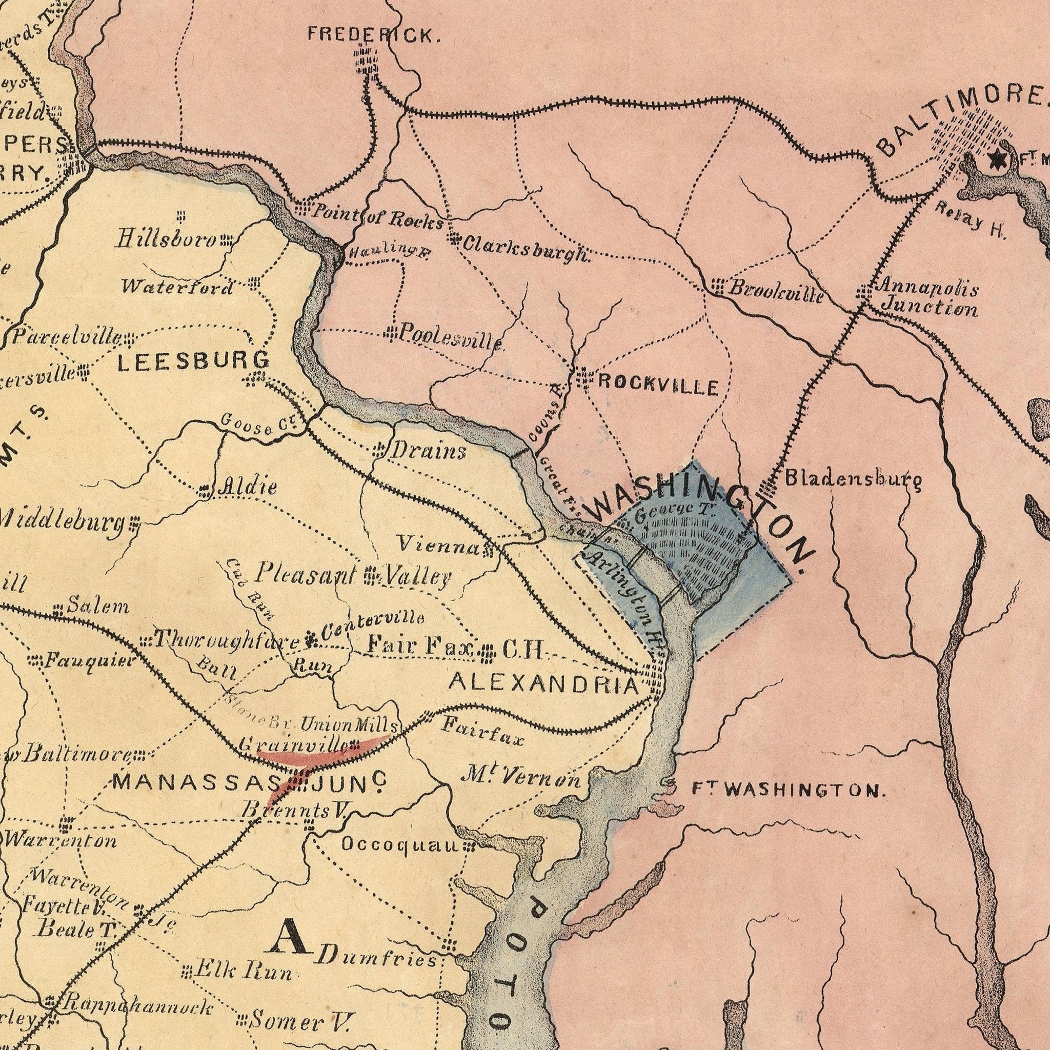 Map of the Seat of War - Muir Way - Vintage Map