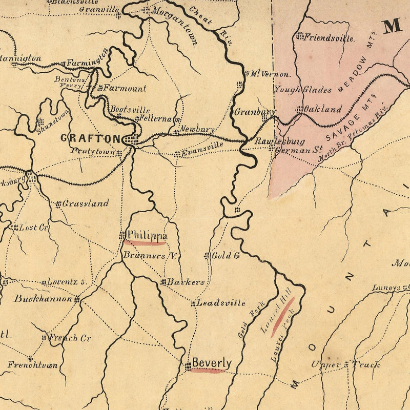 Map of the Seat of War - Muir Way - Vintage Map