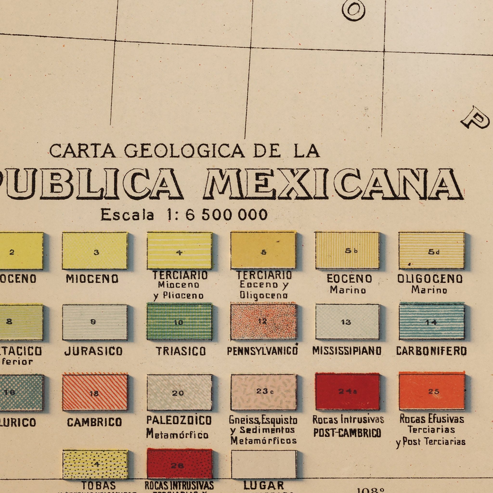 Mexico 1921 Shaded Relief Map - Muir Way - Vintage Relief