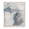 Michigan Relief Map - 1878