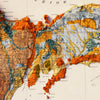 Michigan, Upper Peninsula 1911 Shaded Relief Map