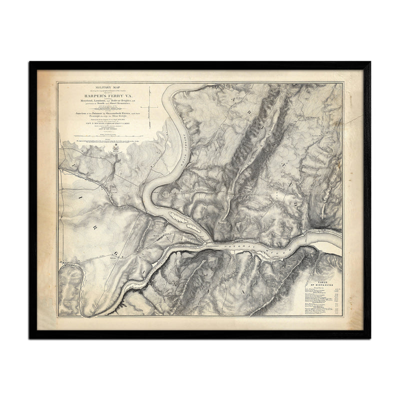 Military Map of Harper's Ferry, VA