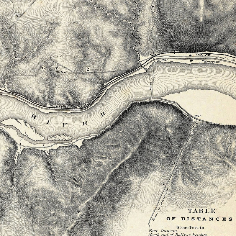 Military Map of Harper's Ferry, VA - Muir Way - Vintage Map