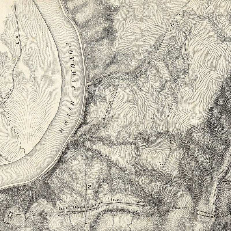 Military Map of Harper's Ferry, VA - Muir Way - Vintage Map