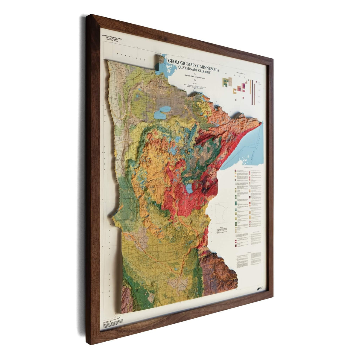 Minnesota Rim Map Minnesota Relief Maps | Hydrological & Elevation Map Prints – Muir Way